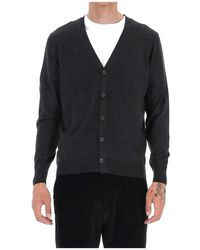 Drumohr - Truien & Vesten ,Grijs ,Wol Grijze Cardigan Sweater Super 140's Lana - Lyst