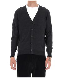 Drumohr - Truien & Vesten ,Grijs ,Wol Grijze Cardigan Sweater Super 140's Lana - Lyst