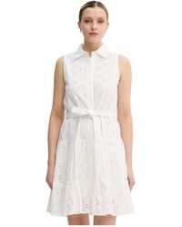 Lola Casademunt - Besticktes Hemdblusenkleid Aus Baumwolle Mit Lochstickerei - Lyst