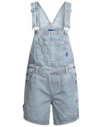HUGO - Denim Playsuit - Lyst
