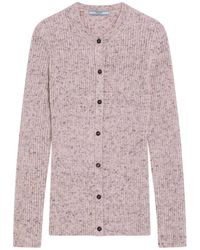 Prada - Truien & Vesten ,Roze ,Roze Vest Trui Kort Model - Lyst