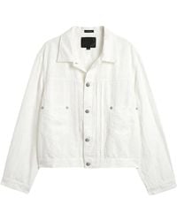 R13 - Relaxed Pleated Trucker Jacket - Lyst
