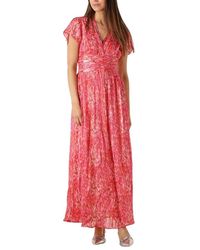 Notre-v - Kleedjes ,Rood ,Elegante Roze Maxi Jurk - Lyst