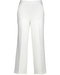 Cambio - Pantaloni bianchi a gamba larga con pieghe eleganti - Lyst