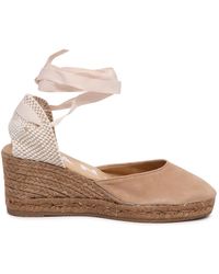 Manebí - Schoenen ,Lage Sleehak Espadrille Sandaal Vintage Taupe - Lyst