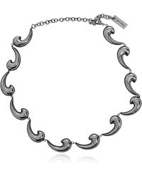 Etro - Accessoires ,Grijs ,Leer Korte Ketting - Lyst