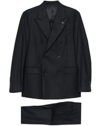Lardini - Pinstripe Double-Breasted Suit - Lyst