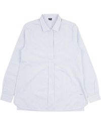 Fay - Overhemden ,Blauw ,Katoen Regular Gestreept Katoenen Overhemd - Lyst
