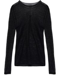 Rick Owens - Geribbelde Ronde Hals - Lyst