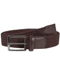 Howard London - Accessoires ,Bruin ,Leer Gevlochten Riem Marvin - Lyst