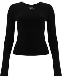 DIESEL - Tops ,Zwart ,Katoen T-Uncuties Long - Lyst