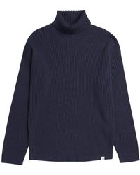 Norse Projects - Truien & Vesten ,Blauw ,Katoen Le Frey Wool Cotton Fisherman Sweater - Lyst