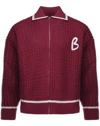 Bonsai - Truien & Vesten ,Rood ,Knit Full Zip Jacket - Lyst