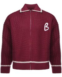 Bonsai - Truien & Vesten ,Rood ,Knit Full Zip Jacket - Lyst
