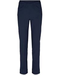 LauRie - Pantaloni blu navy vita elastica - Lyst