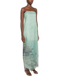 STAUD - Kleedjes ,Groen ,Strapless Gown - Lyst