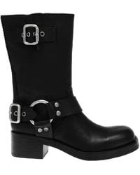 Steve Madden - Botas Negras Route 1 De Ecopiel, Mujer, Talla - Lyst