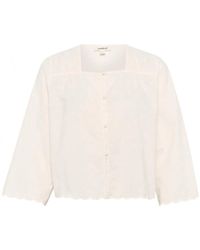 Soaked In Luxury - Weiße Bluse Mit 3/4 Ärmeln - Lyst