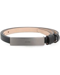 Max Mara - Lederplatten Gürtel Mit Logo-Schnalle - Lyst