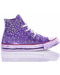 Converse - Handgefertigte violette sneakers für frauen - Lyst