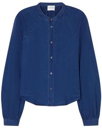 Closed - Blaue Bluse Mit Weiten Ärmeln - Lyst