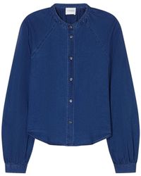 Closed - Blaue Bluse Mit Weiten Ärmeln - Lyst