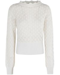 Blumarine - Round-Neck Knitwear - Lyst