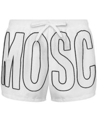 Moschino - Herren Badeboxer Mit 360° Geprägten Buchstaben - Lyst