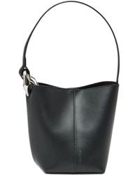 JW Anderson - Zwarte Leren Bucket Bag Met Metalen Gesp - Lyst