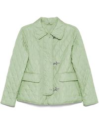 Fay - Gewatteerd Nylon Jack Met Grosgrain Details - Lyst