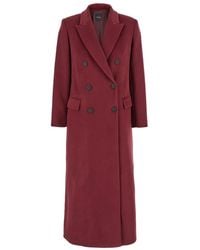 Plain - Double-Breasted Coats - Lyst