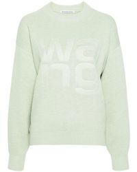Alexander Wang - Debossed stacked logo suéteres - Lyst
