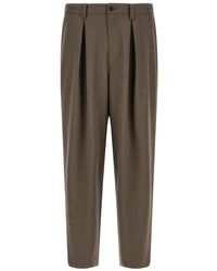 Ssstein - Broeken ,Bruin ,Wol Easy Wijde Broek - Lyst