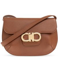 Ferragamo - Tassen ,Bruin ,Leer Lizzy Crossbody Bag - Lyst