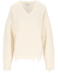 AMISH - V-Ausschnitt Strickpullover - Lyst