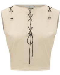 IRO - Tops ,Leer Felicine Top Met Veters - Lyst