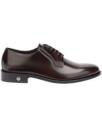 Roberto Cavalli - Metallic Lace-Up Loafers Mit Glanzeffekt - Lyst