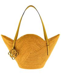 Loewe - Tassen ,Geel ,Leer Petal Basket Tote Tas - Lyst