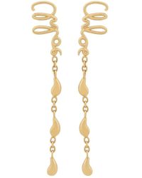Chloé - Accessoires ,Geel ,Iconische Hangende Oorbellen - Lyst