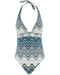Mc2 Saint Barth - Eleganter Badeanzug Mit Tiefem V-Ausschnitt - Lyst