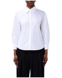 Jil Sander - Weißes Popeline-Hemd - Lyst
