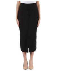 Calvin Klein - Falda de tela elástica con efecto arrugado - Lyst