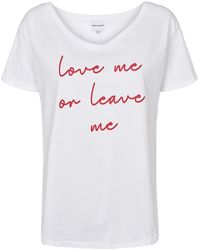 American Dreams - Tops ,Wit ,Katoen Love Me Or Leave Me T-Shirt - Lyst
