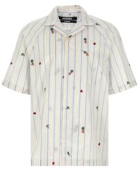 Jacquemus - Overhemden ,Veelkleurig ,Katoen Romarin Short-Sleeve Shirt - Lyst