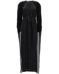 DI.LA3 PARI' - Silk Cape Dress - Lyst