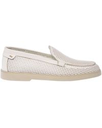 Baldinini - Perforierte Leder-Slipper - Lyst