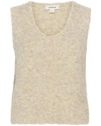 Soaked In Luxury - Weiche Strickweste Hafer Melange - Lyst