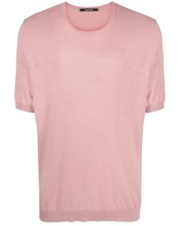 Tagliatore - Truien & Vesten ,Roze ,Josh Ronde Hals Gebreid - Lyst