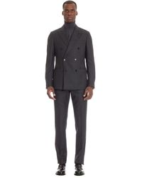 Lardini - Kostuums ,Grijs ,Wol Double-Breasted Suit Set - Lyst