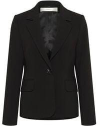 Inwear - Jassen ,Zwart ,Polyester Zwarte Blazer Jas Met V-Hals - Lyst